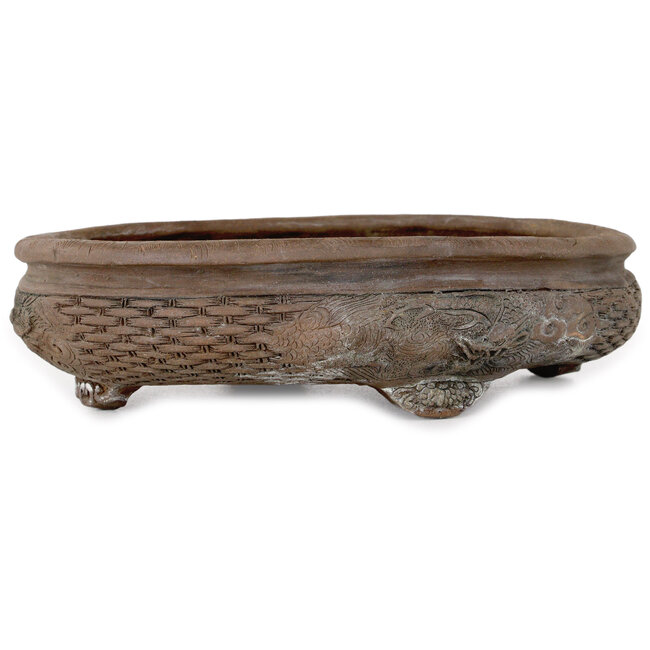 Vaso bonsai ovale non smaltato di Tani Ranzan - 235 x 195 x 60 mm