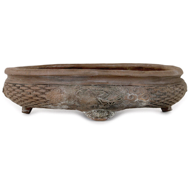 Vaso bonsai ovale non smaltato di Tani Ranzan - 235 x 195 x 60 mm