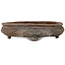 Ovaler unglasierter Bonsai-Topf von Tani Ranzan - 235 x 195 x 60 mm