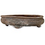Ovale ongeglazuurde bonsaipot van Tani Ranzan - 235 x 195 x 60 mm