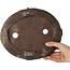 Ovale ongeglazuurde bonsaipot van Tani Ranzan - 235 x 195 x 60 mm