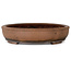 Ovaler unglasierter Bonsai-Topf von Nakawatari - 415 x 333 x 75 mm