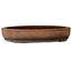 Pot à bonsaï ovale non émaillé de Nakawatari - 415 x 333 x 75 mm