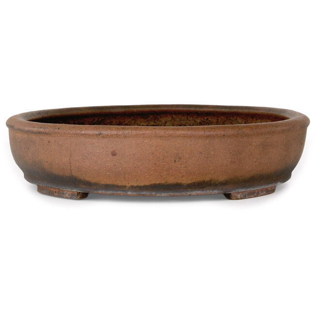 Pot à bonsaï ovale non émaillé de Nakawatari - 415 x 333 x 75 mm