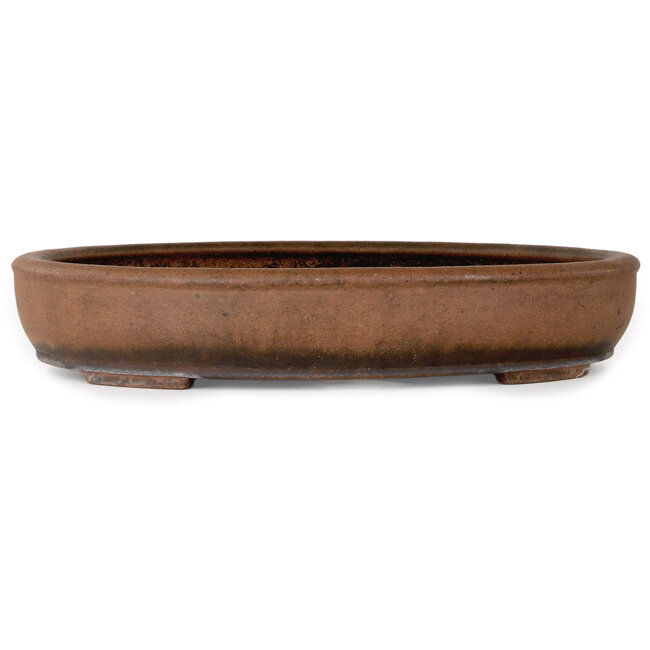 Ovale ongeglazuurde bonsaipot van Nakawatari - 415 x 333 x 75 mm