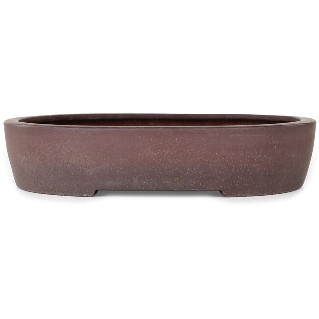 Pot à bonsaï ovale non émaillé de Yamaaki - 337 x 280 x 70 mm
