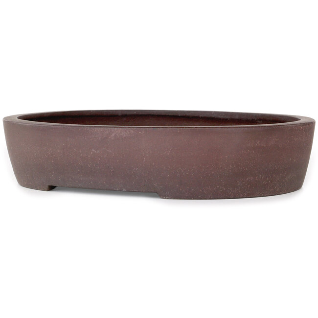 Pot à bonsaï ovale non émaillé de Yamaaki - 337 x 280 x 70 mm