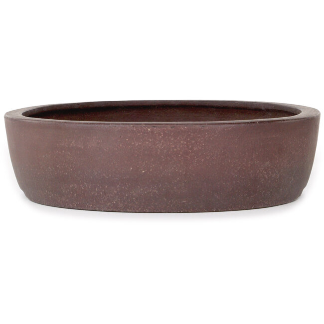 Maceta ovalada sin esmaltar para bonsái de Yamaaki - 337 x 280 x 70 mm