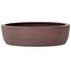 Ovale ongeglazuurde bonsaipot van Yamaaki - 337 x 280 x 70 mm