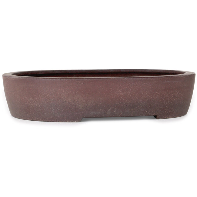 Ovale ongeglazuurde bonsaipot van Yamaaki - 337 x 280 x 70 mm