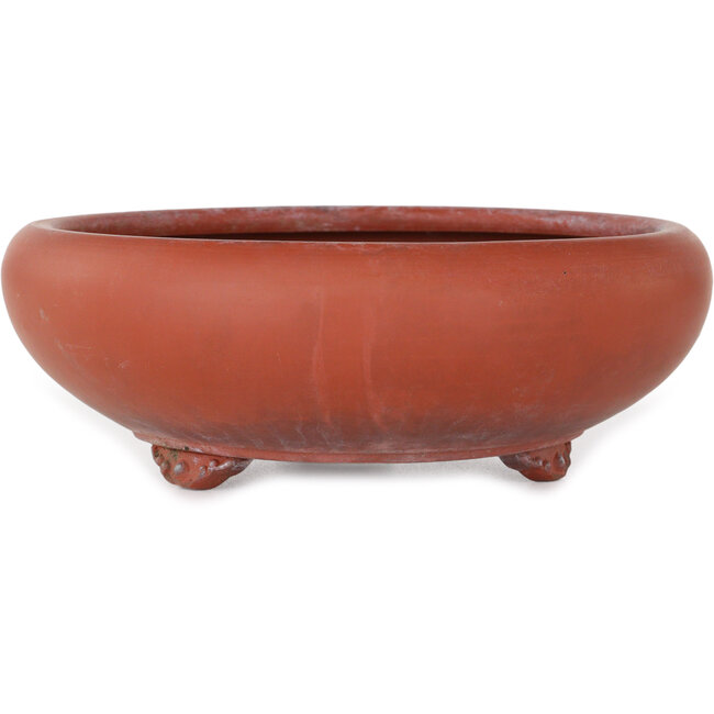 Round unglazed bonsai pot - 210 x 210 x 73 mm