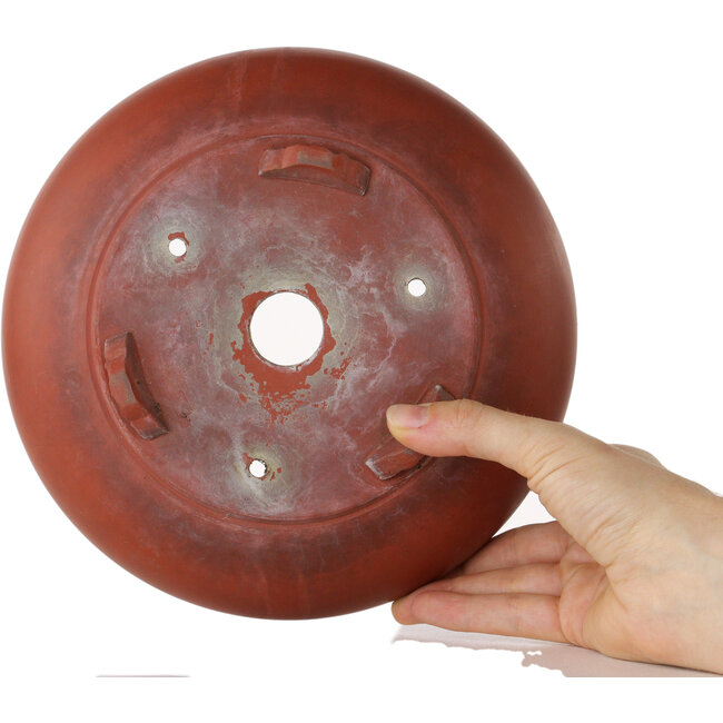 Ronde ongeglazuurde bonsaipot - 210 x 210 x 73 mm