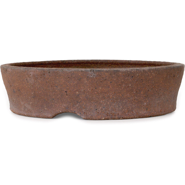 Round unglazed bonsai pot - 268 x 268 x 70 mm