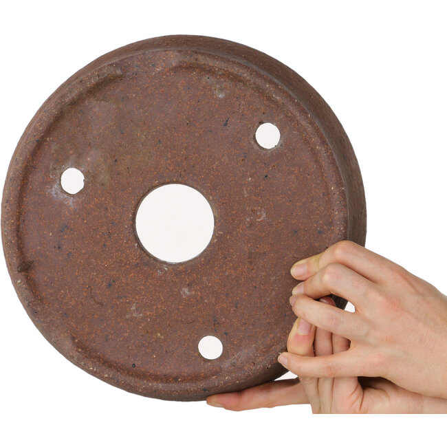 Ronde ongeglazuurde bonsaipot - 268 x 268 x 70 mm