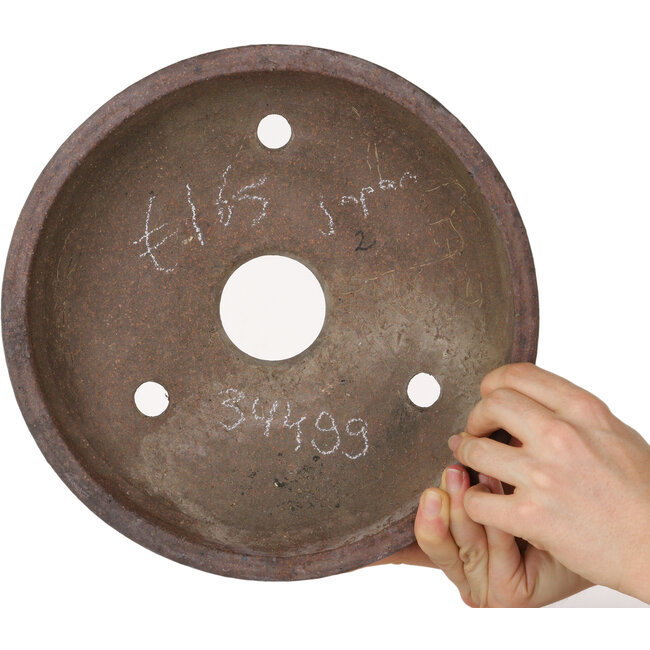 Ronde ongeglazuurde bonsaipot - 268 x 268 x 70 mm