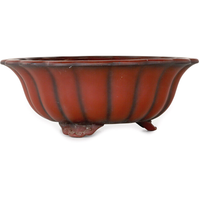 Vaso per bonsai Lotus non smaltato di Bigei - 250 x 250 x 90 mm