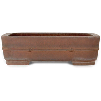 Keizan Pot à bonsaï non émaillé de 377 mm par Keizan, Tokoname, Japon