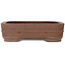 Maceta rectangular sin esmaltar para bonsái de Keizan - 377 x 298 x 105 mm
