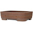 Rechthoekige ongeglazuurde bonsaipot van Keizan - 377 x 298 x 105 mm