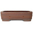 Pot à bonsaï rectangulaire non émaillé de Keizan - 377 x 298 x 105 mm