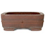 Maceta rectangular sin esmaltar para bonsái de Keizan - 377 x 298 x 105 mm