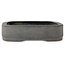 Oval unglazed bonsai pot - 305 x 240 x 55 mm