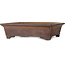 Rectangular unglazed bonsai pot by Gyouzan - 467 x 422 x 125 mm