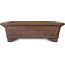 Rectangular unglazed bonsai pot by Gyouzan - 467 x 422 x 125 mm