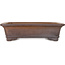 Pot à bonsaï rectangulaire non émaillé de Gyouzan - 467 x 422 x 125 mm