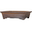Rectangular unglazed bonsai pot by Gyouzan - 467 x 422 x 125 mm