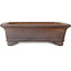 Rectangular unglazed bonsai pot by Gyouzan - 467 x 422 x 125 mm