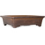 Rectangular unglazed bonsai pot by Gyouzan - 467 x 422 x 125 mm