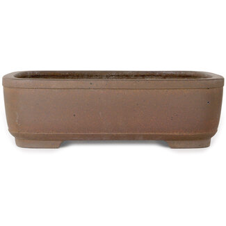  Yamaaki 405 mm  unglazed bonsai pot by Yamaaki Koshosen (first generation), Tokoname, Japan