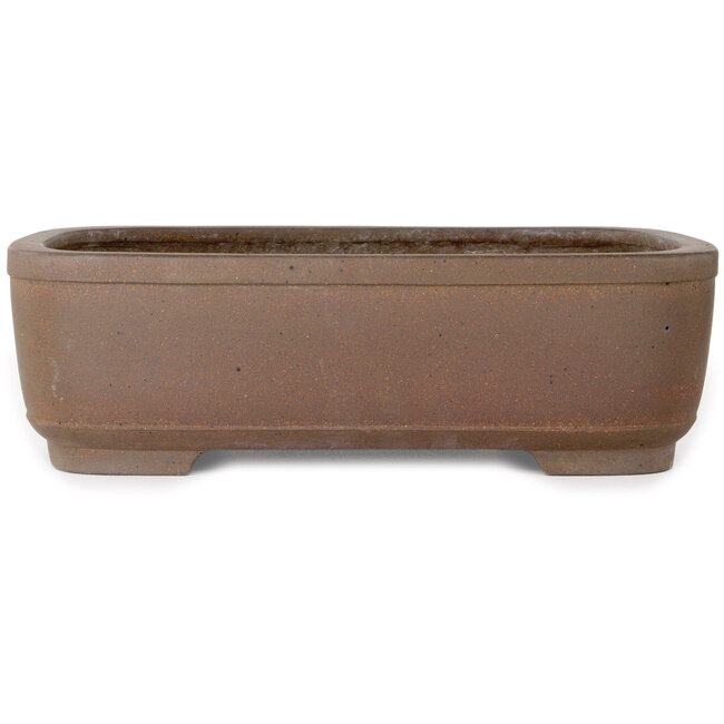 Rectangular unglazed bonsai pot by Yamaaki Koshosen (first generation) - 405 x 308 x 122 mm