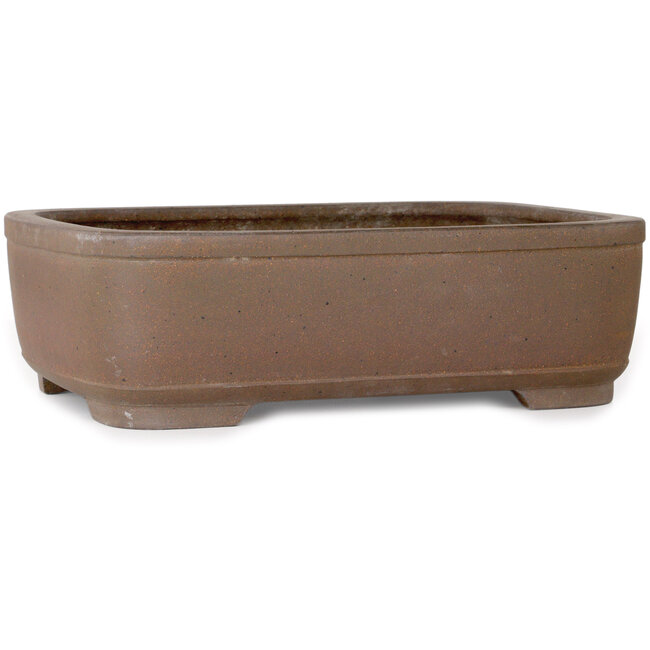 Vaso bonsai rettangolare non smaltato di Yamaaki Koshosen (prima generazione) - 405 x 308 x 122 mm