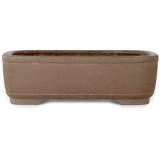 Vaso bonsai rettangolare non smaltato di Yamaaki Koshosen (prima generazione) - 405 x 308 x 122 mm
