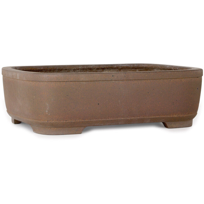 Pot à bonsaï rectangulaire non émaillé de Yamaaki Koshosen (première génération) - 405 x 308 x 122 mm