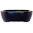 Pot à bonsaï ovale bleu foncé de Yamafusa - 280 x 215 x 65 mm