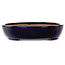 Vaso bonsai ovale blu scuro di Yamafusa - 280 x 213 x 50 mm