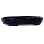 Ovale donkerblauwe bonsaipot van Yamafusa - 280 x 213 x 50 mm