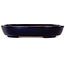 Vaso bonsai ovale blu scuro di Yamafusa - 280 x 213 x 50 mm