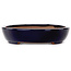 Ovale donkerblauwe bonsaipot van Yamafusa - 280 x 213 x 50 mm