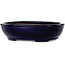 Pot à bonsaï ovale bleu foncé de Yamafusa - 277 x 223 x 70 mm