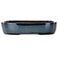 Oval dark blue bonsai pot by Yamafusa - 280 x 212 x 55 mm