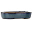 Vaso bonsai ovale blu scuro di Yamafusa - 280 x 212 x 55 mm