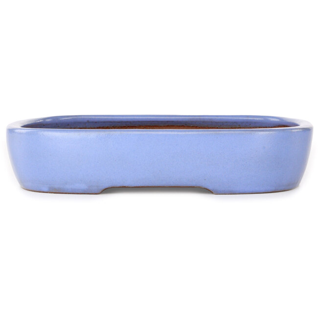 Maceta ovalada para bonsái azul claro de Yamafusa - 280 x 210 x 55 mm