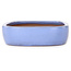 Oval light blue bonsai pot by Yamafusa - 280 x 210 x 55 mm