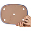 Maceta ovalada para bonsái azul claro de Yamafusa - 280 x 210 x 55 mm