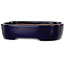 Ovale donkerblauwe bonsaipot van Yamafusa - 210 x 163 x 50 mm