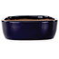 Pot à bonsaï ovale bleu foncé de Yamafusa - 210 x 163 x 50 mm